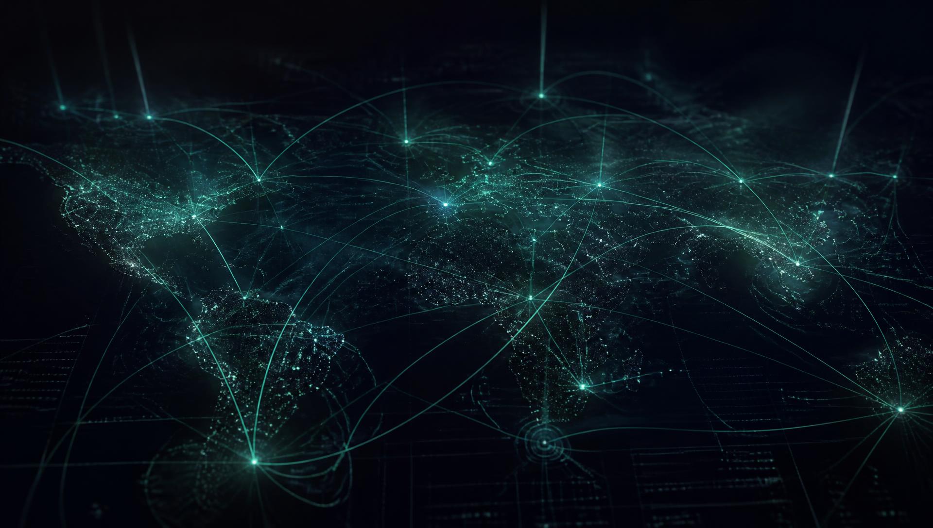 Global network of interconnected nodes representing the agentic economy